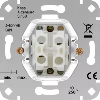 HEINRICH KOPP Series Push-Button Switch Insert HK05/HK07 Aluminium 503800002