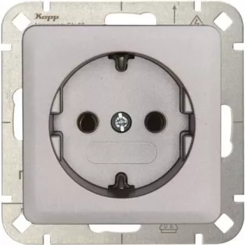 Heinrich Kopp HK02 Schuko kontaktligzda, nerūsējošais tērauds, 1-vietas, 16A 250V