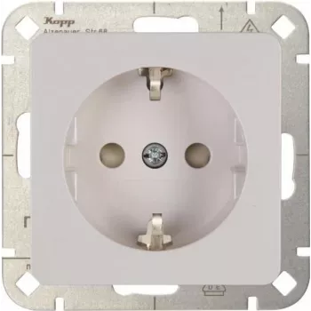 Heinrich Kopp HK02 Schuko ligzda ar paaugstinātu pieskāriena aizsardzību, Polar White