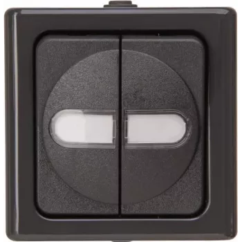 Heinrich Kopp BlueElectric Series Switch Surface-Mounted 2-Gang Anthracite