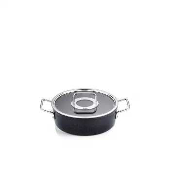 Fissler Adamant CA 24cm Katls ar Stikla Vāku, 4.2L, Piemērots Indukcijai, Nepiedegošs, Ražots Vācijā