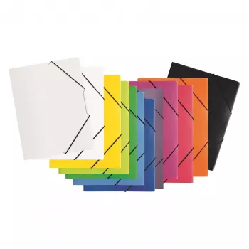 PAGNA Elastic Folder A4 PP Light Blue 3 Flaps Elastic Band