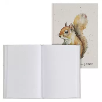 PAGNA Piezīmju bloks Squirrel DIN A5 Punktu režģis Bēšs Cietie vāki 128 Lapas