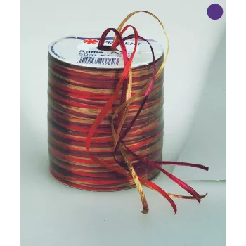 C.E. Pattberg Dāvanu Lente Rafija Spīdīga Sarkanā/Zelta 3,0 mm x 50,0 m
