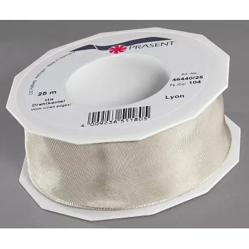 C.E. Pattberg Dāvanu lente LYON Glossy Creme 40,0 mm x 25,0 m