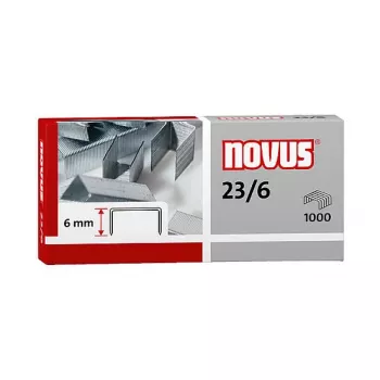 Novus Dahle 042-0039 Skavju iepakojums - 6 mm - 1000 nerūsējošā tērauda skavas - 30 lapu ietilpība