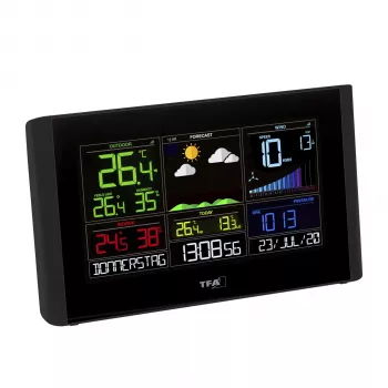TFA VIEW BREEZE 35.8001.01 Wi-Fi laika stacija ar krāsu LCD, 12-24 stundu prognoze, balta