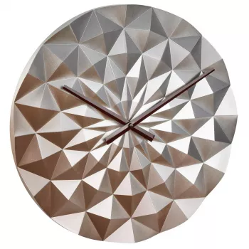 TFA DIAMOND sienas pulkstenis Metāliskā rožu zelta krāsā 396 mm x 44 mm kvarca analogs