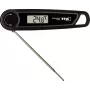 TFA THERMO JACK TASTE digitālais virtuves termometrs ar taimeri un signālu, nerūsējošā tērauda zonde, 160 mm, -50 līdz +300 °C, LCD displejs, melns/balts