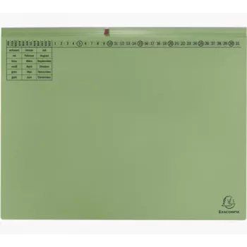 Exacompta 370225B parastā mapīte – kartons – zaļa – 320 g/m² – 265 x 316 mm – A4
