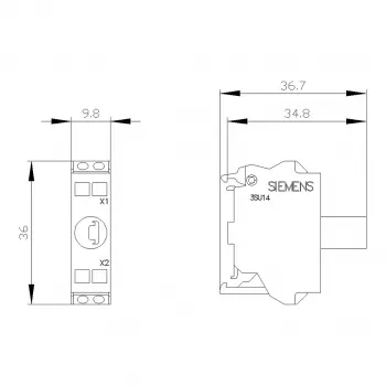 Siemens SIRIUS ACT LED modulis ar integrētu LED AC/DC 24V Balts