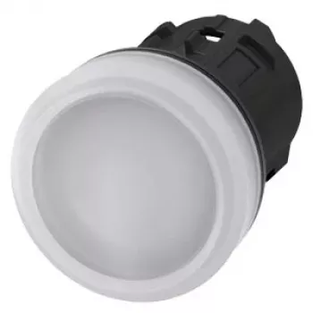 Siemens SIRIUS ACT 3SU1001-6AA60-0AA0 Indikatora lampiņa, balts stikls, 24V LED, 22mm apaļa, skrūvju spailes