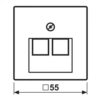 JUNG A 569-2 BFPLUA vāciņš UAE/IAE ligzdai, termoplasts, ziloņkaula krāsā