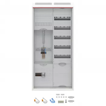 Striebel & John APZDA27CB Meter and Distribution Cabinet, Surface-Mounted, IP44, 3-Point Locking, 1100x550 mm, RAL 9010