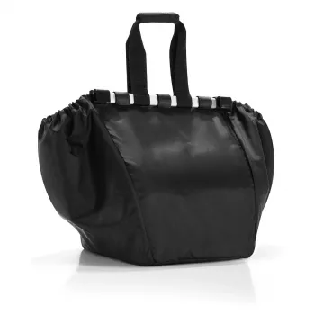 Reisenthel Easyshoppingbag Black - 30L iepirkumu soma ar ratiņu stiprinājumu