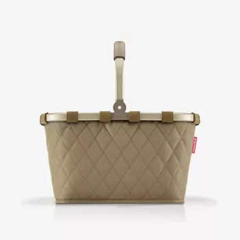Reisenthel Carrybag Frame Rhombus iepirkumu grozs, olīvu krāsā (BK5047)