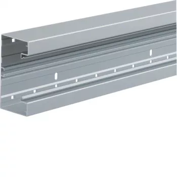 Hager BRA651301ELN Dado Trunking Base, Aluminium Natural Anodized, 2000x130x65 mm
