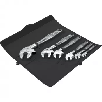 Wera 6004 Joker 6 Set 1 atslēgu komplekts, 6 gab., 10–19 mm, hroma-molibdēna tērauds, niķeļa-hroma pārklājums, ar tekstila maisiņu