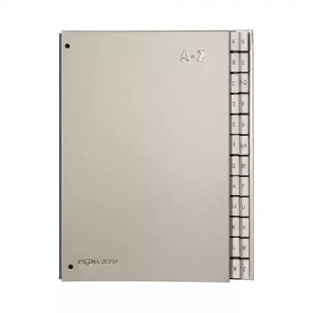 Pagna 24249-14 Color galda dokumentu mape ar 24 nodalījumiem A–Z, A4, sudraba krāsā