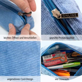 ONLINE Pencil Case Blue 22.0 x 7,0 cm