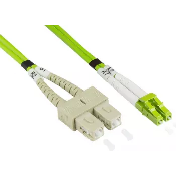 GoodConnections Alcasa LW-8075LS5 optiskā šķiedras pīta kabelis 7,5 m LSZH OM5 LC-SC zaļš