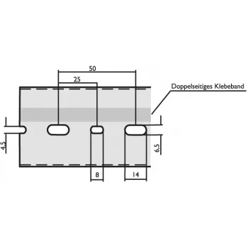 LICATEC Kabeļu kanāls B 25 x H 75 mm DIN 7640-1
