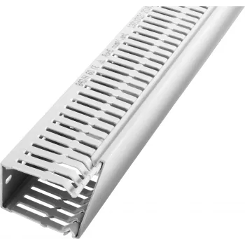 LICATEC Terminal F 2000 Kabeļu kanāls 100x80mm Gaiši Pelēks RAL 7035 Halogēnsaturs Brīvs 7384-1