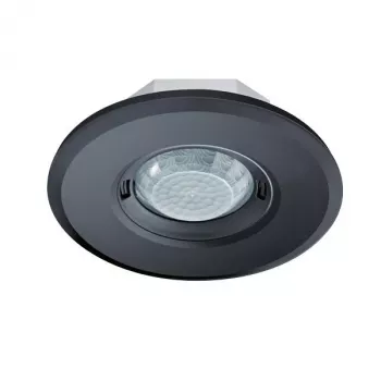ESYLUX MD-FLAT 360i/8 ROUND BLACK Griestu PIR kustības detektors 360° 8m klātbūtnei 24m kustībai