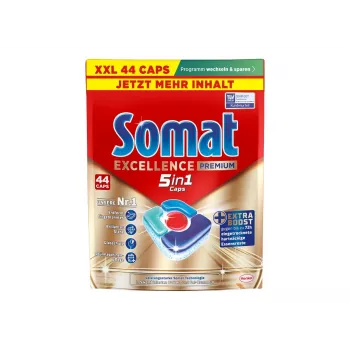 Somat Excellence Premium 5in1 Trauku mazgājamās mašīnas tabletes 44 gab.