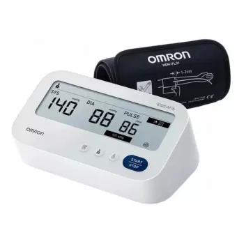 Omron M3 Comfort AFib Augšdelma Asinsspiediena Mērītājs Balts