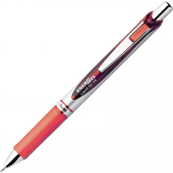 Pentel EnerGel BL77-4COL Liquid Gel Rollerball Pildspalvu Komplekts – 4 Pildspalvas (Oranža, Rozā, Gaiši Zila, Violeta) 0,7mm