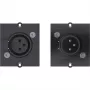 Bachmann Modular Faceplate Snap-In 3-Pin XLR Female Black