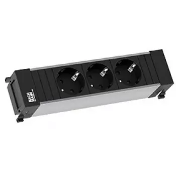 Bachmann Power Frame 3x SCHUKO Socket Unit 2m Cable