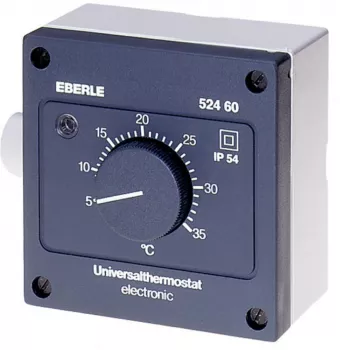Eberle Controls AZT-A 524 510 Istabas termostāts - Melns - IP54 - 5-35°C - 230V AC