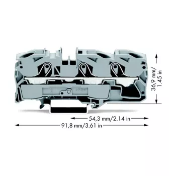 WAGO 2016-1301 Caurvades spaiļu bloks - 12 mm - 91,8 mm - 36,9 mm - 800 V