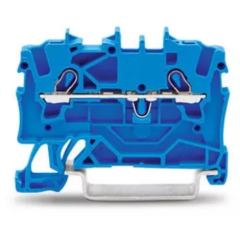 WAGO 2001-1204 4-dzīslu Push-in CAGE CLAMP spaiļu bloks, pelēks, 500V, 24A, 0,25-2,5 mm², stiprināšanai uz DIN sliedes