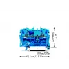 WAGO 2002-1204 4-vadītāju spiedsavienojuma spaiļu bloks, 2,5 mm², 800 V, pelēks