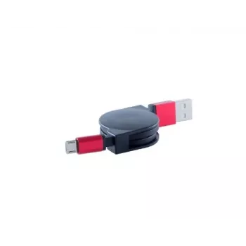 ShiverPeaks USB 2.0 Lādēšanas Kabelis A-Vīrišķais uz Micro-B Vīrišķo, Izvelkams, Sarkans, 0,8 m