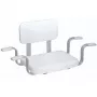 Weinberger Gratia Bath Seat with Backrest - Adjustable Height, White/Silver