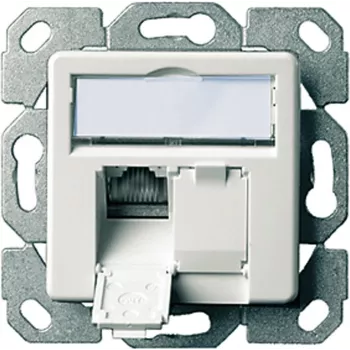 Telegärtner AMJ45 datu kontaktmodulis Cat5e 2xRJ45 ekranēts balts