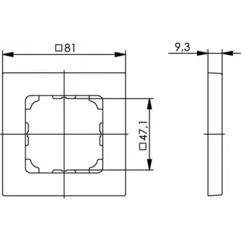 Telegärtner B00004A0024 Bezskrūvju tīkla kontaktligzdas rāmis 8 porti, tīri balts 81x81mm