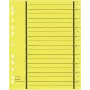 WEKRE 50 Separator Sheets Yellow A4 160 gsm Cardboard 11-Hole Universal