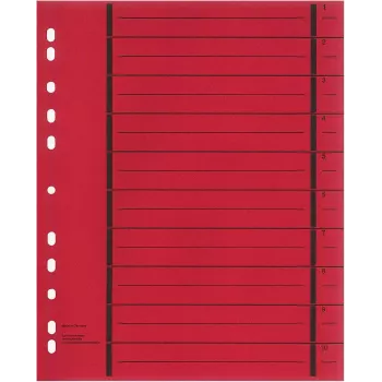 WEKRE 50 dalītāji, A4, 190 g/m2, sarkani (951030850IF)