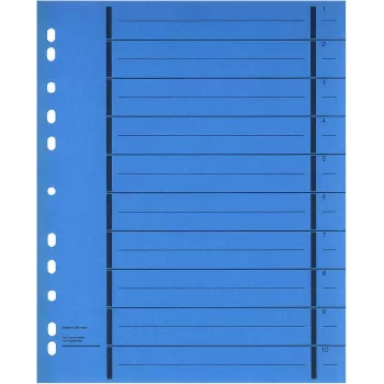WEKRE 50 dalītāji, A4, 190 g/m2, zilā krāsā (951040850IF)