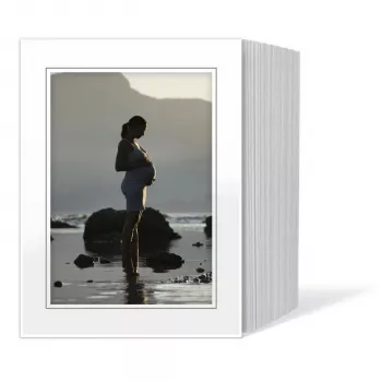 DAIBER Passepartout 13x18 cm White/Grey Line, 125 gab.