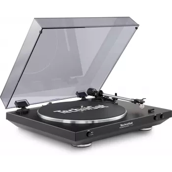 TechniSat TechniPlayer LP 200 atskaņotājs - Melns/Sudrabs - Siksnas piedziņa - 33/45/78 apgr./min - USB digitalizācija - RCA izeja