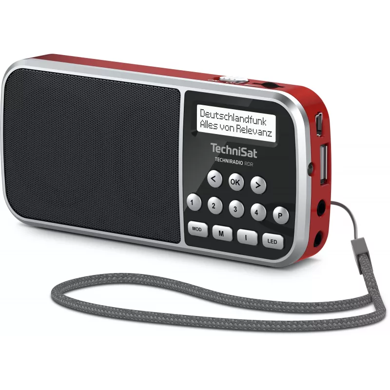 TechniSat TechniRadio RDR DAB+ FM Portable Radio Red