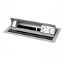 Kindermann CablePort standard² 6-fold Desktop Connection Panel Housing Silver