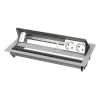 Kindermann CablePort standard² 6-fold Desktop Connection Panel Housing Silver