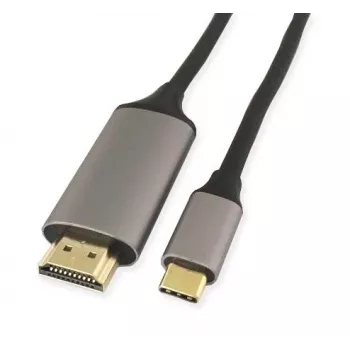 KINDERMANN USB-C uz HDMI adaptera kabelis, 5 m, Melns (WLZ-4423 L=5m)